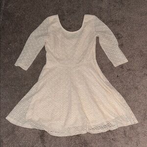 Elegant Cream Lace Dress by LUSH